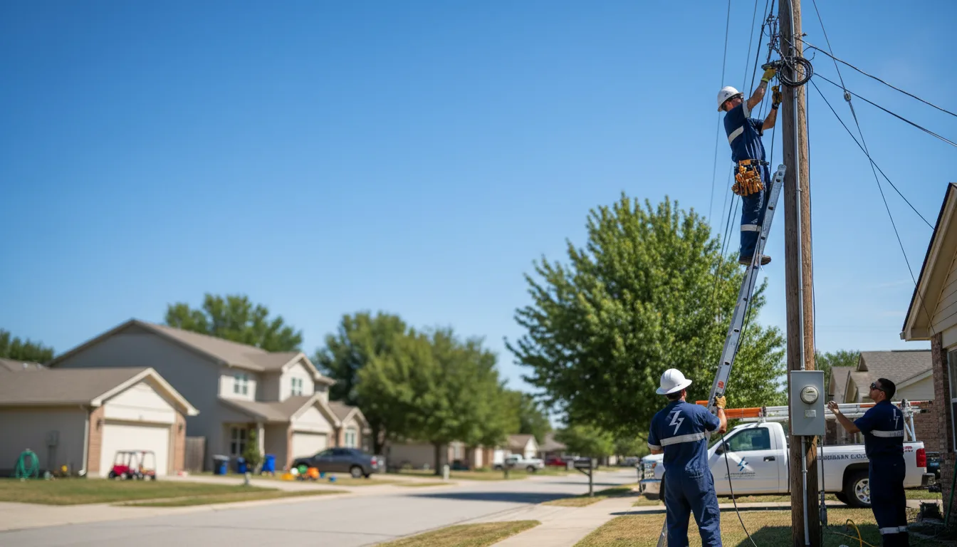 Residential electrician providing installation services in Stonewall, LA